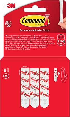 Command strips for generell bruk medium 8 strips Command strips for generell bruk medium 8 strips