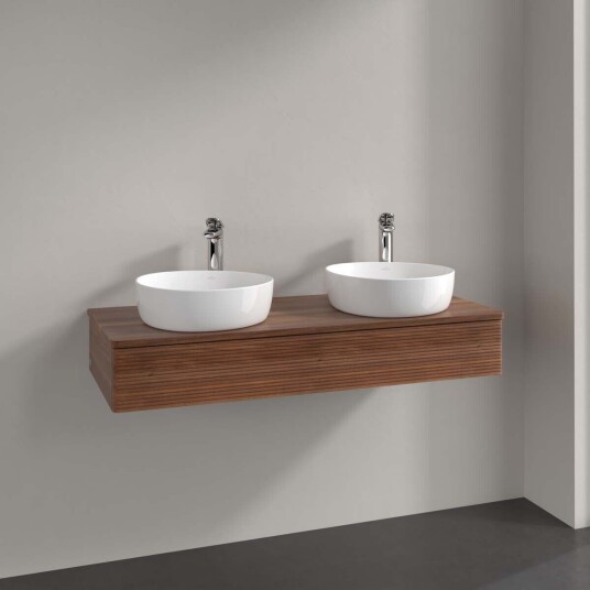 Villeroy & Boch Antao Servantskap med 1 skuff 120x50x19 cm m/lys Valnøtt Villeroy & Boch Antao Servantskap med 1 skuff 120x50x19 cm m/lys Valnøtt