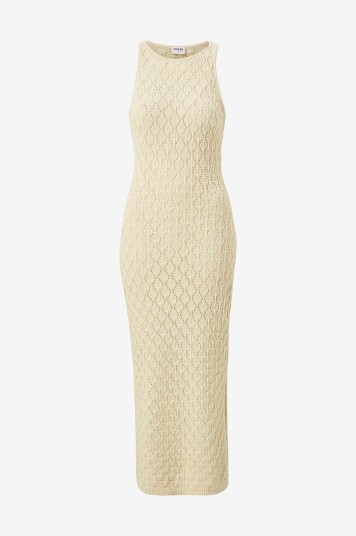 Vero Moda Maxikjole vmEvelyn SL Crochet 7/8 Dress Beige
