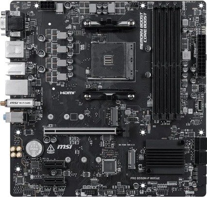MSI PRO B550M-P WIFI6E Hovedkort AMD B550 AM4 DDR4 Micro-ATX