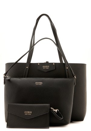Guess Eco Brenton Tote BLA Black One size Guess Eco Brenton Tote BLA Black One size