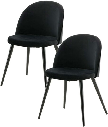 Skagen spisestuestoler velour svart.
