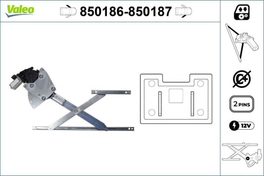 Vindusheis VALEO 850186 Vindusheis VALEO 850186
