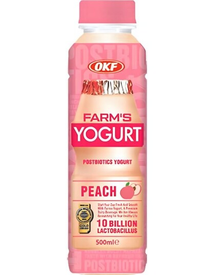 OKF Farm"s Yogurt peach Drikkeyoghurt med Ferskensmak 350 ml Korea