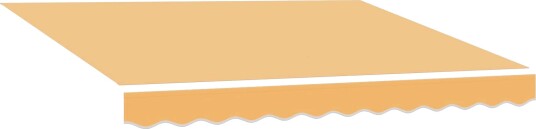 Reserveduk til markise sand 3,5 x 2,5 m Polyester