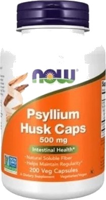 Now psyllium husk 500 mg 200 kapsler