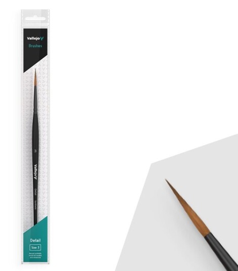 Vallejo Pensel - Round Brush Synthetic 3 Vallejo Pensel - Round Brush Synthetic 3