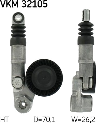Strammehjul, kilerem SKF VKM 32105