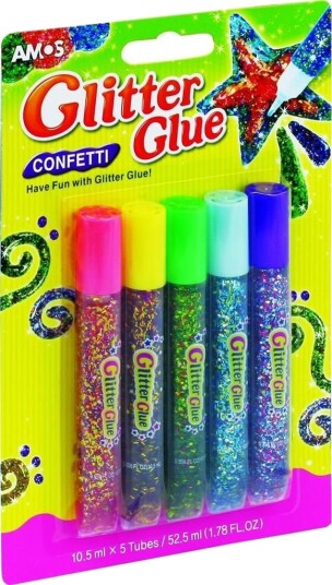 Amos Glitterlim Konfetti 5 Farger Alw Amos Glitterlim Konfetti 5 Farger Alw