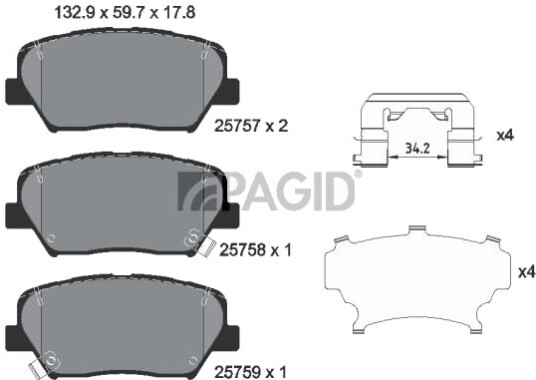 PAGID T2278N Bremseklosser
