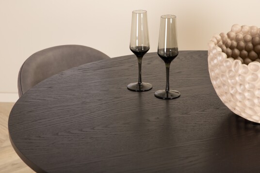 Venture Home Rundt Bianca spisebord med 4 stk Spisestol