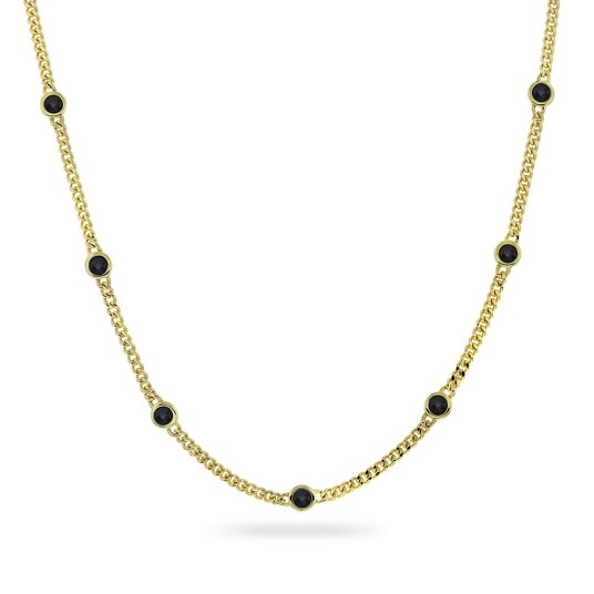 Pan Jewelry, Smykke i forgylt 925 sølv med sorte zirkonia