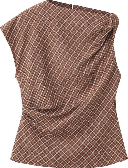 Mango Bluse Shirt Brownie Brun
