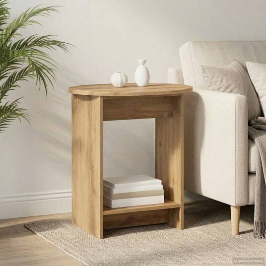 vidaXL Sidetabell Artisan eik 50 x 39,5 x 55 cm Konstruert tre