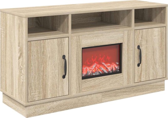 vidaXL Elektrisk peis Sonoma 100 x 33 x 55 cm Konstruert tre