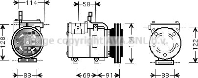 AC kompressor PRASCO HYAK199 AC kompressor PRASCO HYAK199