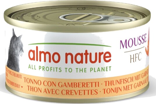 Almo Nature Hfc Våtfôr Cat Mousse Tunfisk Med Reker 24 X 70 G