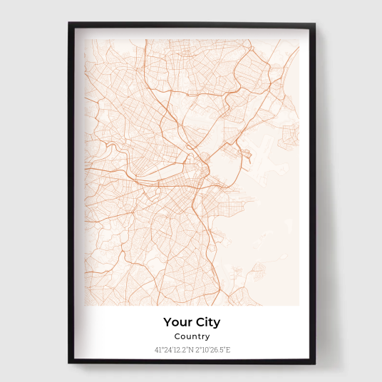 Personlig Plakat – Storbykartplakat Personlig Plakat – Storbykartplakat