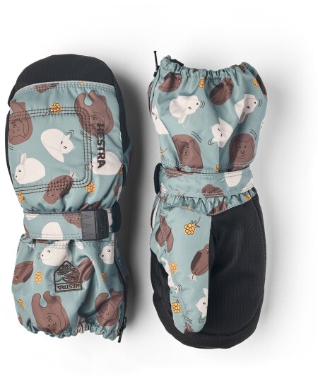 Hestra Baby Zip Long - Mitt Sea Blue Print 4