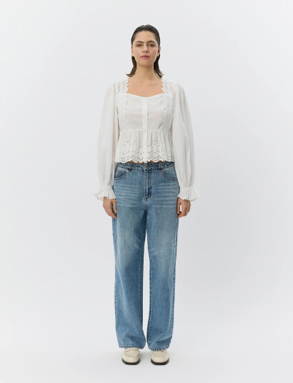 Sofie Schnoor Ariasw Broderie Anglaise Shirt White 36 Sofie Schnoor Ariasw Broderie Anglaise Shirt White 36