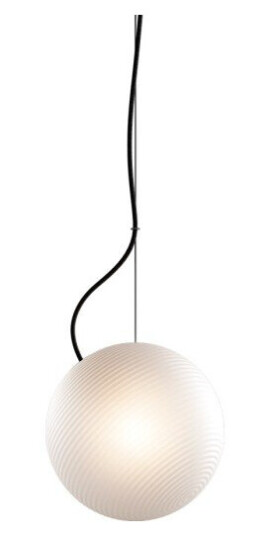Bright Ripple Pendel Opal/Messing/Svart ledning