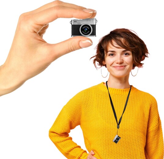 Easypix MiniPro XS1 miniatyr retro-kamera inkludert minnekort
