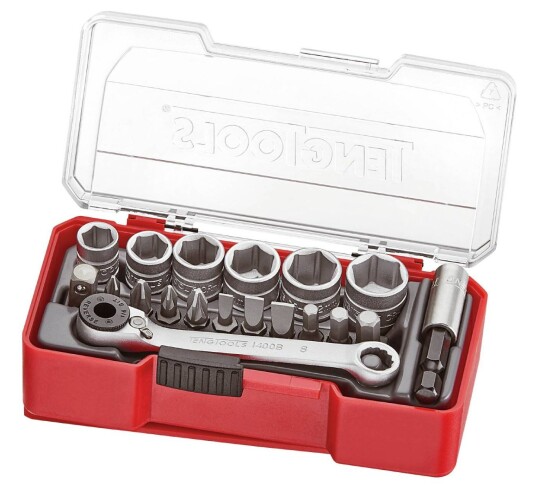 Teng tools pipenøkkelsett 1/4 19 deler