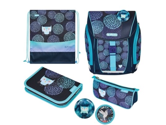 Herlitz Filolight Plus Flower Owl Pencil Pouch Sportsbag Pennal Skolesekk Jente Barneskole Ryggsekk 16 L Forlomme Sidelomme