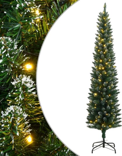  Kunstig slankt juletre 300 LED 180 cm