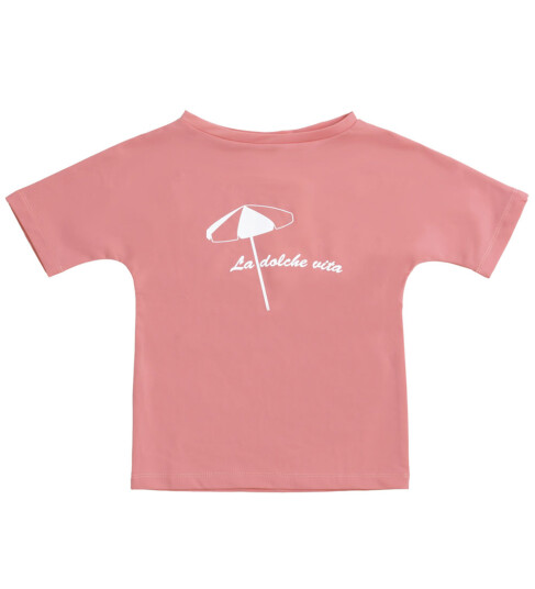 Petit Crabe Badetop Luna UV50+ Lemonade 2 3 år 92 98 Badetøy Hvit Rosa