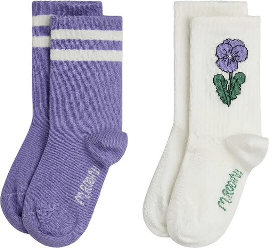 Mini Rodini Viola Stripe 2 Pack Socks Multi/patterned 20/23