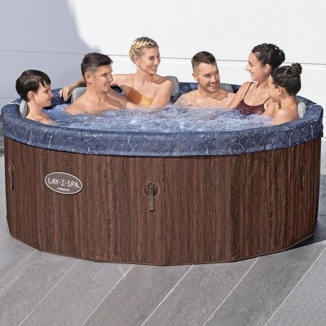 Lay-Z-Spa Toronto 7 Brown Wood 190x70cm Fastvegg Bestway Lay Z Spa Boblebad