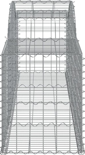 vidaXL Gabionkurver buede 3 stk 300x50x60/80 cm galvanisert jern