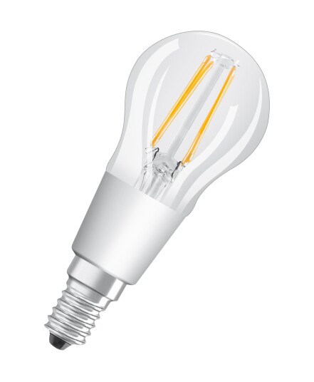 Osram LED-lyspære STAR+ GLOWdim mini-ball 4,5W/827 (40W) filament clear dimmable E14 Osram LED-lyspære STAR+ GLOWdim mini-ball 4,5W/827 (40W) filament clear dimmable E14