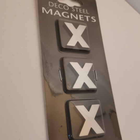 MILLEX MEMOPLAN MAGNET DECO STEEL KRYSS 3STK MILLEX MEMOPLAN MAGNET DECO STEEL KRYSS 3STK