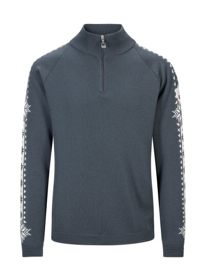 Dale Of Norway Geilo Masc Sweater Steel Offwhite L