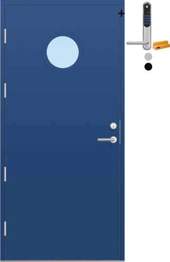 Ytterdør Bygg1 Fjell 10 Klarglass med Yale Doorman Classic Home