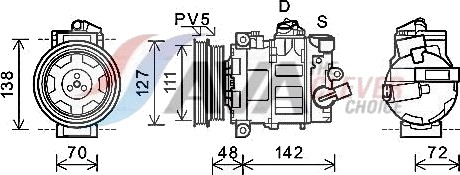 AC kompressor AVA COOLING SYSTEMS AIAK359