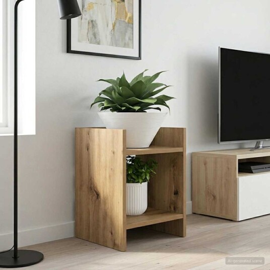 Planteholder 2 pcs Artisan Eik 30 x 30 x 40 cm Konstruert tre