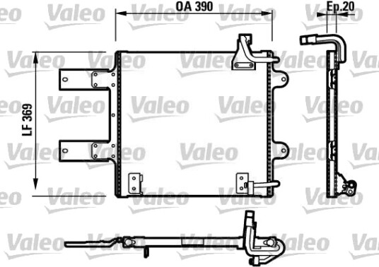 Kondensator, klimaanlegg VALEO 817246 Kondensator, klimaanlegg VALEO 817246
