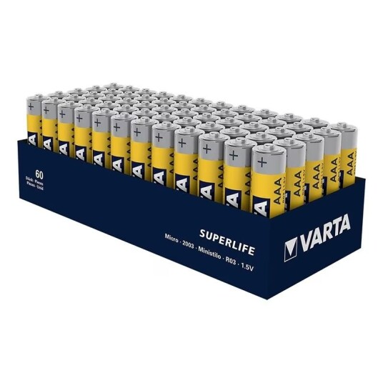 Varta Superlife batterier AAA 2 stk i folie