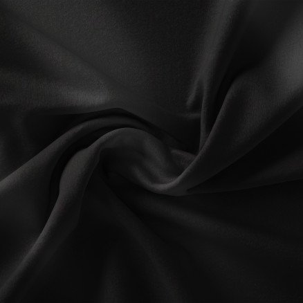 Stoffabrics Swan Solid Bomullslerret Stoff 150cm 999 Svart 50cm