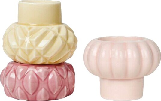 Dottir Samsurium lysestake 12,4 cm 3 stk Mimosa/Blush/Powder Dottir Samsurium lysestake 12,4 cm 3 stk Mimosa/Blush/Powder