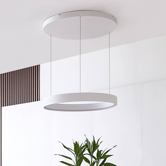 Lucande Philine LED-hengelampe Ø 60 cm hvit