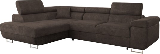 Gabina 4 seters sovesofa med sjeselong   brun