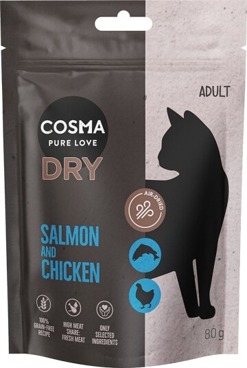 Cosma Tørrfôr Tørrfôr Laks & I Prøvestørrelse Kylling 80 G Cosma Tørrfôr Tørrfôr Laks & I Prøvestørrelse Kylling 80 G