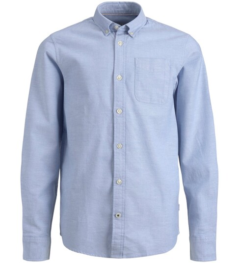 Jack & Jones Junior   Skjorte jjeOxforf Shirt L/S Jnr   Blå
