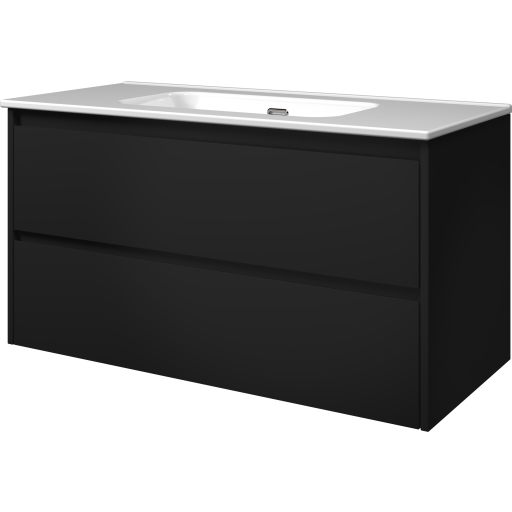 Sanibell Proline møbelpakke, uten armaturhull, 101x46 cm, matt sort Sanibell Proline møbelpakke, uten armaturhull, 101x46 cm, matt sort