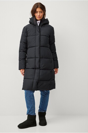 Áhkká   Kåpe Warm Mid Length Parka W   Svart
