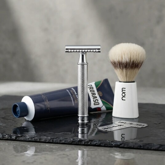 Introsett til tradisjonell barbering INTRO-01-ALO-GR-SV-HVIT